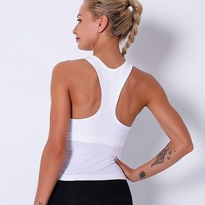 Women’s Ribbed Racerback Crop Tank - Small